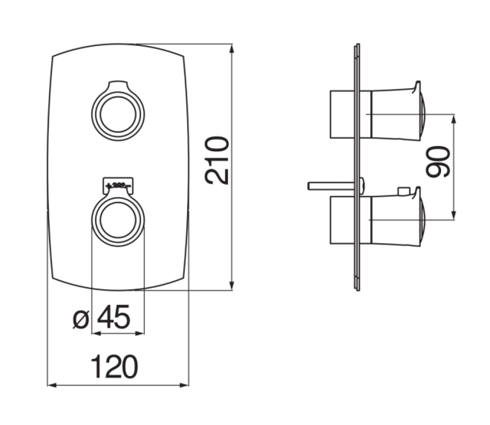 Nobili Sofi SI98102GDP Термостатический смеситель для ванны (внешняя часть), золото
