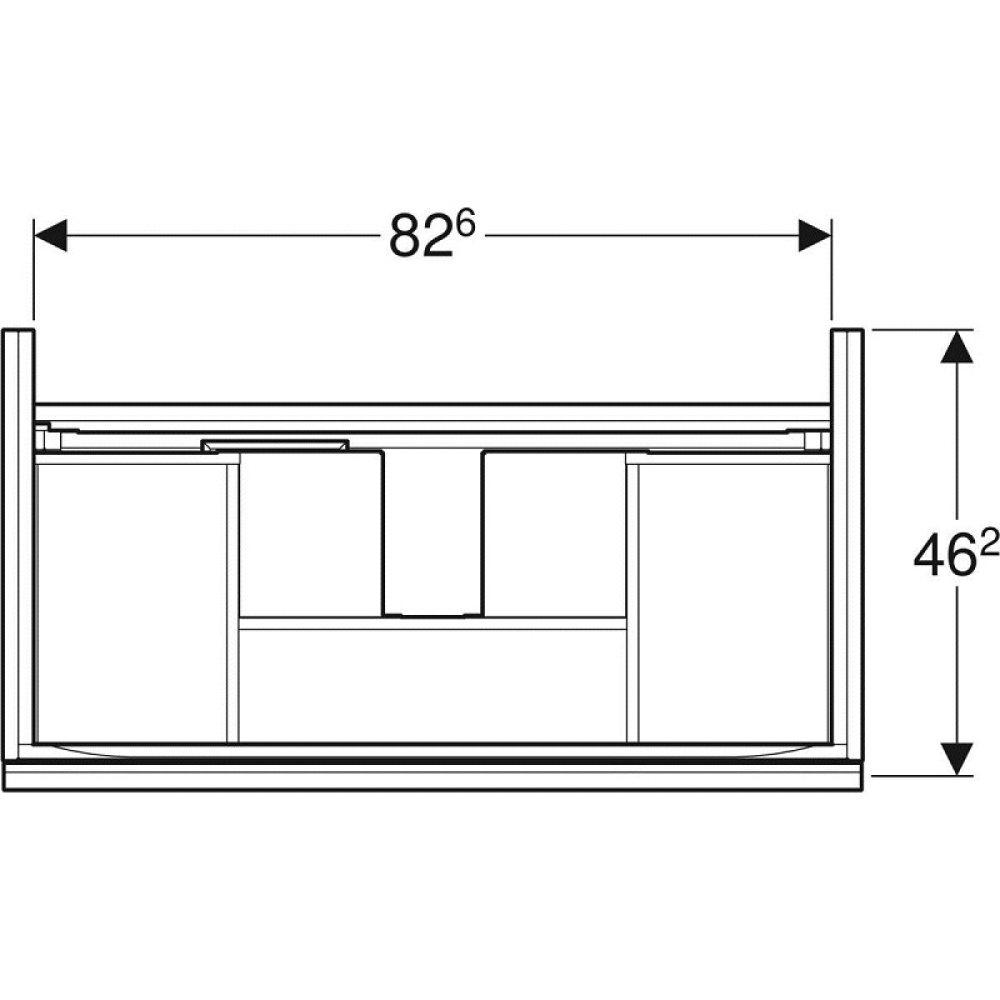 Фото Geberit Acanto 500.612.01.2 Тумба для раковины, с ящиками выдвижными