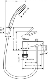 Фото Смеситель Hansgrohe Talis 31426000 для ванны