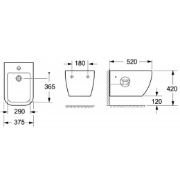 Биде подвесное BelBagno GENOVA BB1104BH