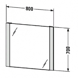Зеркало с подсветкой Duravit Durastyle LM786600000, белый
