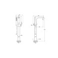 Смеситель для ванны VitrA Root Round (Рут Раунд) A42741EXP напольный с ручным душем хром латунь