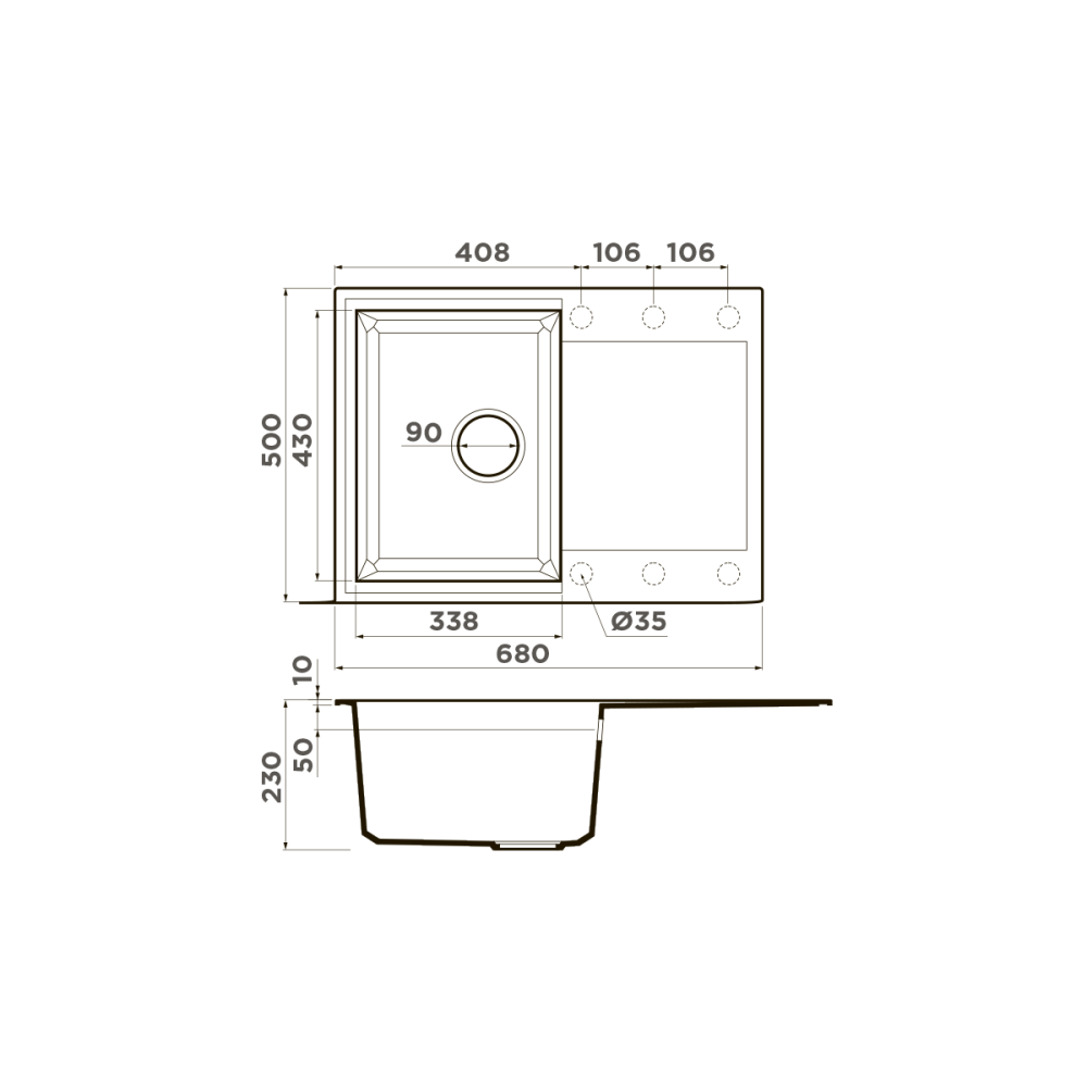 Кухонная мойка Omoikiri Sakaime 68-WH Tetogranit (4993126) белый