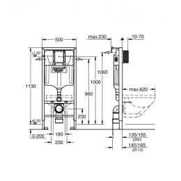 Grohe Rapid SL 38539001 Инсталляция для унитаза подвесного стандартная, прочее