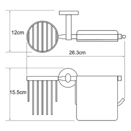 Фото Держатель туалетной бумаги WasserKRAFT Rhein К-6200 (K-6259) хром
