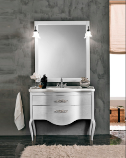 EBAN Sonia Комплект мебели, с ручками, с зеркалом Style, 108 см, Цвет: BIANCO DECAPE