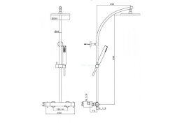 Фото Teka Pacific Plus 772380230 Душевая система с термостатом