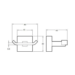 Крючок двойной Bronze de Luxe 1760'S Loft (10507) бронза