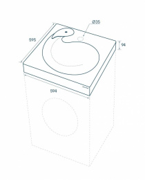 Фото Раковина над стиральной машиной Paulmark Winken (PM740431)