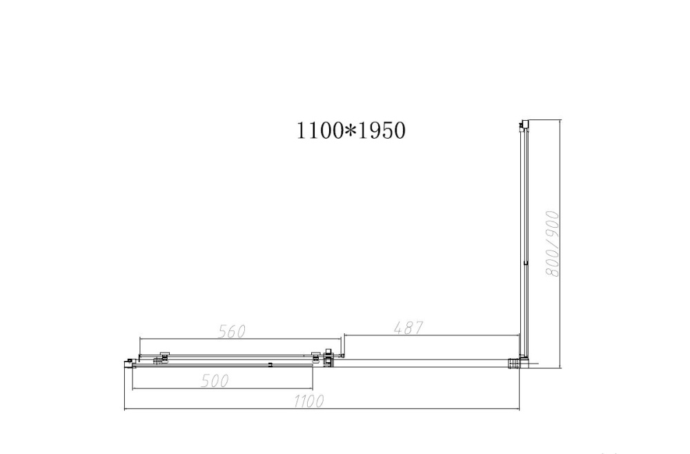 Душевой уголок Vincea Slim-N (VSR-4SN9011CLB) черный