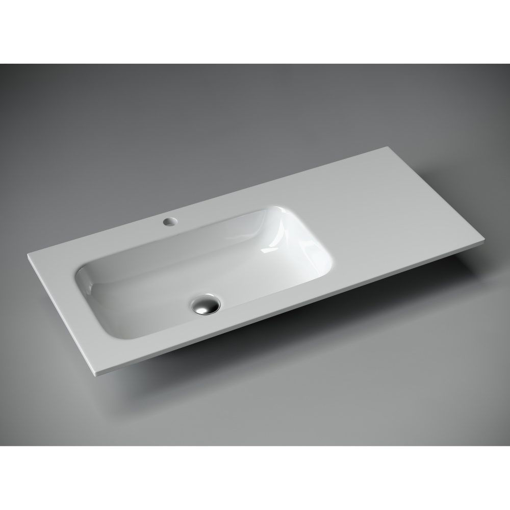 Умывальник накладной Ceramica Nova Element CN7014 прямоугольный 1010*457*137мм, чаша слева