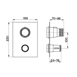 Термостат для ванны Cisal Less LS01850321, хром