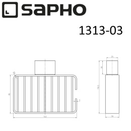 Sapho Everest 1313-03 Мыльница EVEREST для душа из латунной проволоки, 140x85 мм, хром