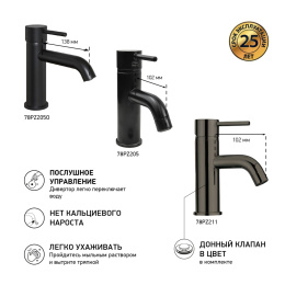 Фото Смеситель для раковины Paini Cox 78PZ205O черный