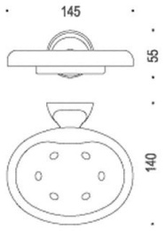 Мыльница настенная Colombo Melo B1201.000, хром/стекло