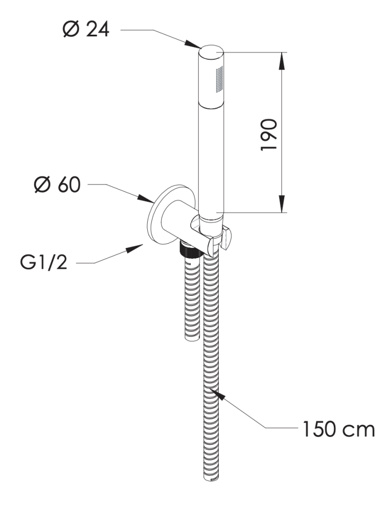 Фото Комплект для душа Remer 337M317MCNO, черный матовый