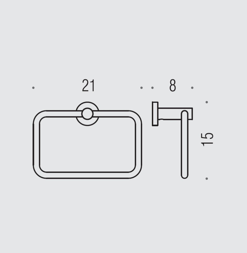 Colombo Design PLUS W4931.NM - Держатель для полотенца, кольцо (цвет: черный - матовый)