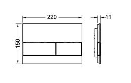 Клавиша смыва Tece TECEsquare (9240802) хром глянцевый