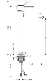 Фото Hansgrohe Axor Uno² 38027000 Смеситель для раковины (хром)