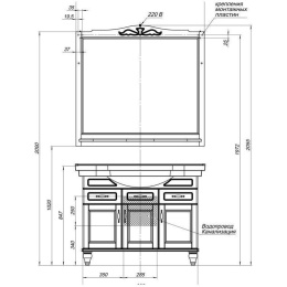 Зеркало Aquanet Амелия 110 орех