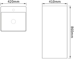 Фото Раковина напольная 42 см SantiLine (SL-4005MB)