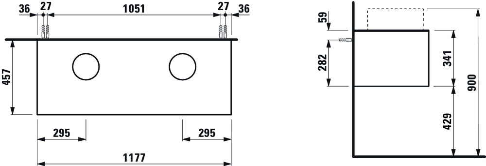 Тумба под раковину Laufen Sonar 4.0542.4.034.141.1