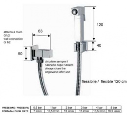 Гигиенический душ Daniel Oasis 1010 cr, хром