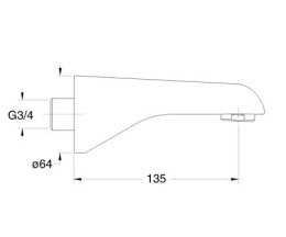 Cristina PD48151 Излив для ванны