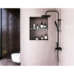 Damixa DX220920300 Apollo, душевая система со смесителем-полкой: верхний душ 230*230мм, ручной душ 1