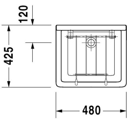 Фото Постирочная раковина Duravit 0313480000, белый