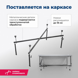 Фото Акриловая ванна Aquanet West 130x70 (00205300) Белый