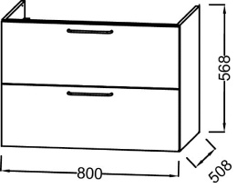 Тумба под раковину Jacob Delafon Odeon Rive Gauche 80 см, EB2522-R5-NR4, цвет белый мрамор, ручки хр