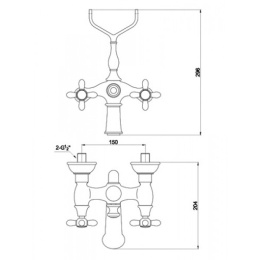 Фото Смеситель для ванны с душем Timo Ritz (0144Y)