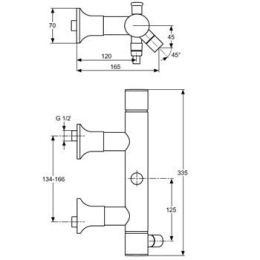Ideal Standard Alfiere N9812AA Смеситель для ванны