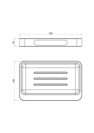 Фото Мыльница с держателем Wonzon&Woghand (WW-9524) Хром