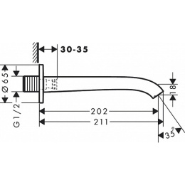 Излив Hansgrohe (75410670)