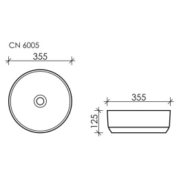 Накладная раковина Ceramica Nova ELEMENT CN6005