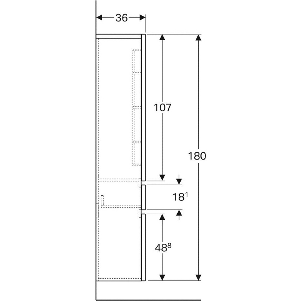 Geberit Renova Plan 869003000 Шкаф, пенал