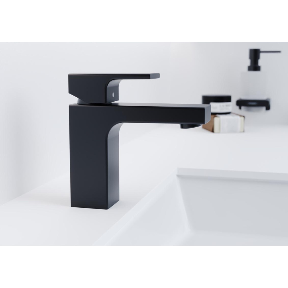 Смеситель для раковины Hansgrohe Vernis Shape (71569670) чёрный матовый