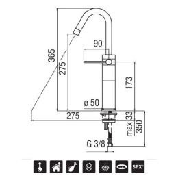 NOBILI Plus PL00158CR Смеситель для раковины (хром)
