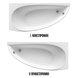 Акриловая ванна 160x75 Ravak (CH01000000), угловая, асимметричная