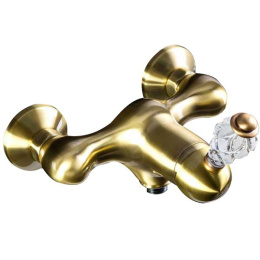 Фото Смеситель для душа Boheme Crystal (304-CRST) бронза