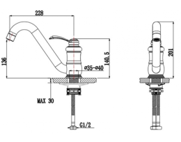 Фото Смеситель для кухонной мойки Timo Anett (2503FN antique)