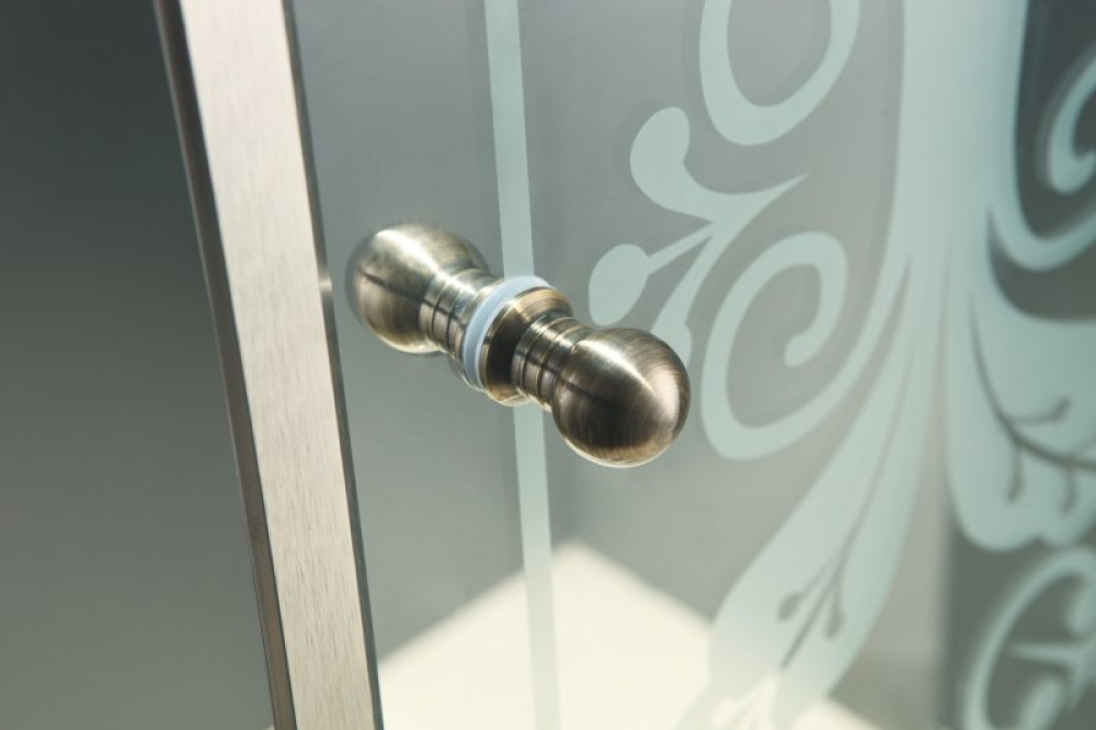 Фото Душевая перегородка Cezares Liberta-L-1-140-C-Nero 140 x 195 см, стекло прозрачное, профиль черный