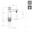 Порционный кран для раковины RamonSoler SOLESTOP 745103 Хром