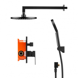 Фото Душевой комплект Swedbe Platta 5554B черный