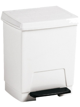 Фото Корзина для мусора пластиковая Nofer 14025.W, с педалью, 8 л