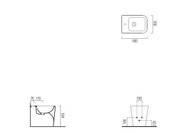 Фото GSI TRACCIA 696211 Биде напольное