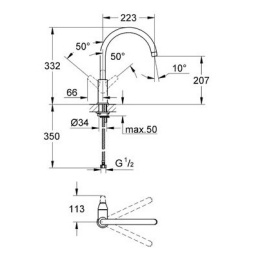 Grohe BauFlow 31230000 Смеситель для кухни, стандартный