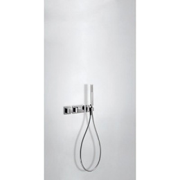 Фото Термостатический смеситель на 2 источника с ручным душем Tres 20725291 хром